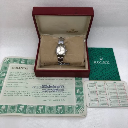 Fabulous Replica Rolex Oyster Perpetual Lady Date 69190 Caliber 2135 Automatic Movement 26mm Steel Case Womens Watch - Image 11