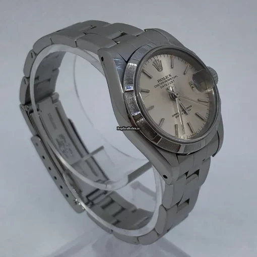 Fabulous Replica Rolex Oyster Perpetual Lady Date 69190 Caliber 2135 Automatic Movement 26mm Steel Case Womens Watch - Image 9