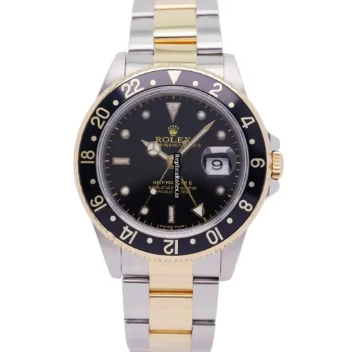 Amazing Replicas Rolex Gmt-master II 16713 Automatic Movement 40mm Gold/steel Case Mens/unisex Watch