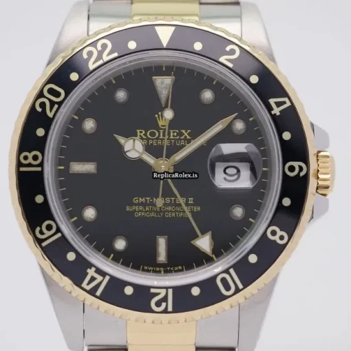 Amazing Replicas Rolex Gmt-master II 16713 Automatic Movement 40mm Gold/steel Case Mens/unisex Watch - Image 3
