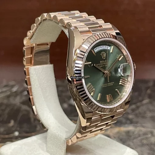 Fabulous Fake Rolex Day-date 40 228235 Caliber 3255 Automatic Movement 40mm Rose Gold Case Mens/unisex Watch - Image 2