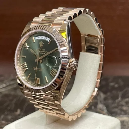 Fabulous Fake Rolex Day-date 40 228235 Caliber 3255 Automatic Movement 40mm Rose Gold Case Mens/unisex Watch - Image 3