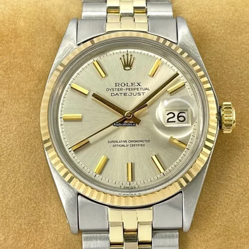 Superior Replica Rolex Datejust 1601 Caliber 1570 Automatic Movement 36x44mm Gold/steel Case Mens/unisex Watch