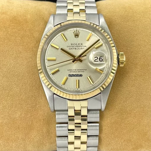 Superior Replica Rolex Datejust 1601 Caliber 1570 Automatic Movement 36x44mm Gold/steel Case Mens/unisex Watch - Image 4