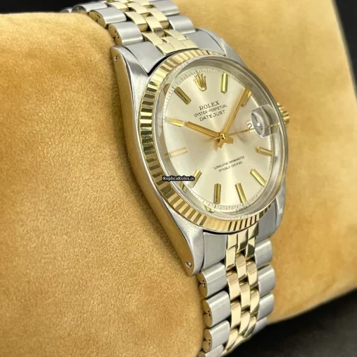 Superior Replica Rolex Datejust 1601 Caliber 1570 Automatic Movement 36x44mm Gold/steel Case Mens/unisex Watch - Image 6