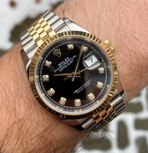 Lovely Fake Rolex Datejust 126233 Caliber 3235 Automatic Movement 36mm Gold/steel Case Mens/unisex Watch - Image 6