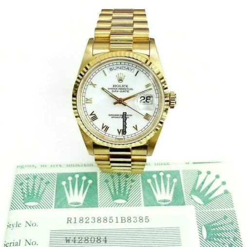 Well Made Replica Rolex Day-date 36 18238 Caliber 3155 Automatic Movement 36mm Yellow Gold Case Mens/unisex Watch - Image 12