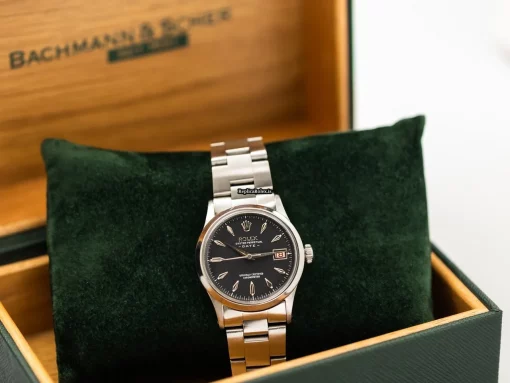 Exquisite Fake Rolex Oyster Perpetual Date 6518 Cosc Automatic Movement 33mm Steel Case Mens/unisex Watch - Image 8
