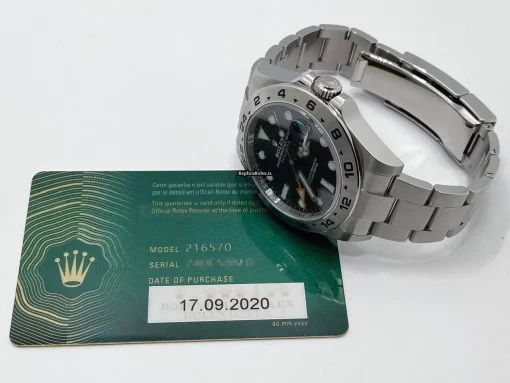 Swiss Fake Rolex Explorer II 216570 Caliber 3187 Automatic Movement 42mm Steel Case Mens/unisex Watch - Image 8