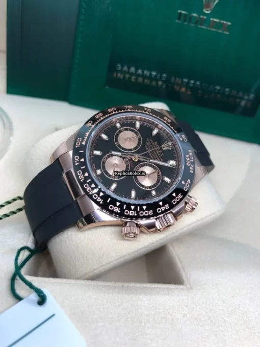 Best Fake Rolex Daytona 116515ln Caliber 4130 Automatic Movement 40mm Rose Gold Case Mens/unisex Watch - Image 13