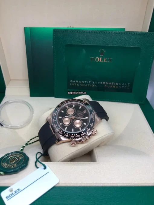 Best Fake Rolex Daytona 116515ln Caliber 4130 Automatic Movement 40mm Rose Gold Case Mens/unisex Watch - Image 14