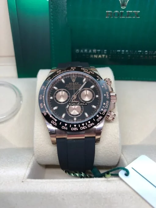 Best Fake Rolex Daytona 116515ln Caliber 4130 Automatic Movement 40mm Rose Gold Case Mens/unisex Watch - Image 16