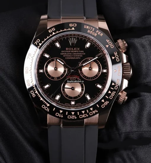 Best Fake Rolex Daytona 116515ln Caliber 4130 Automatic Movement 40mm Rose Gold Case Mens/unisex Watch - Image 2