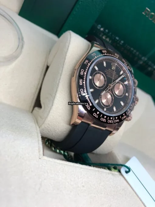 Best Fake Rolex Daytona 116515ln Caliber 4130 Automatic Movement 40mm Rose Gold Case Mens/unisex Watch - Image 8
