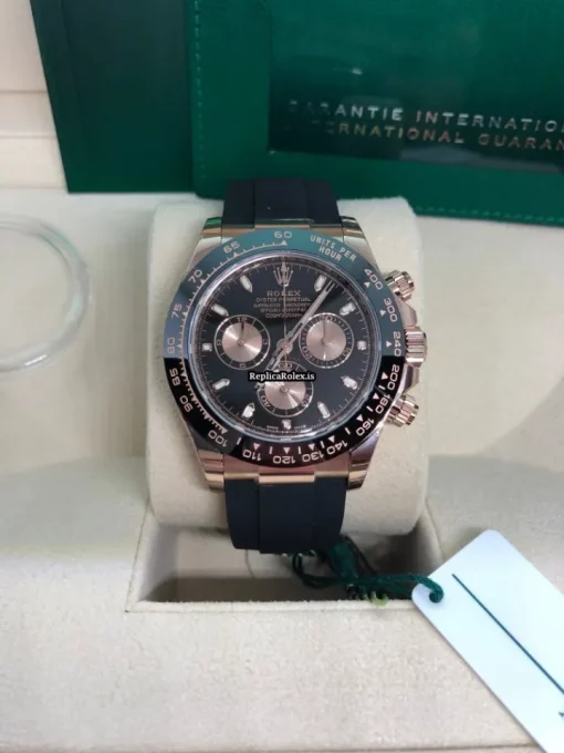 Best Fake Rolex Daytona 116515ln Caliber 4130 Automatic Movement 40mm Rose Gold Case Mens/unisex Watch - Image 9