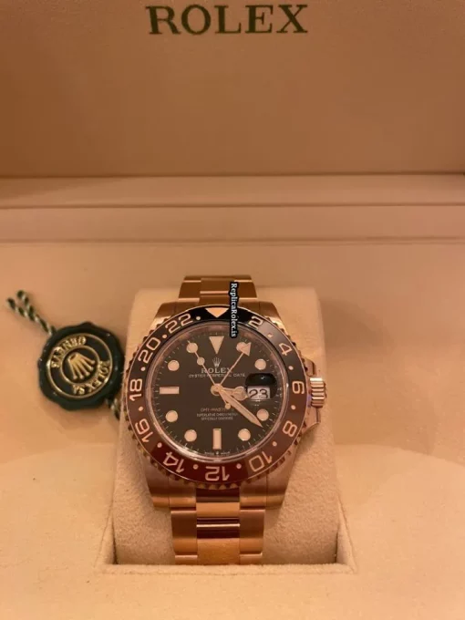 Wonderful Fake Rolex Gmt-master II 126715chnr-0001 Caliber 3285 Automatic Movement 40mm Rose Gold Case Mens/unisex Watch