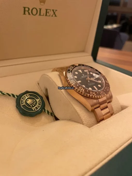 Wonderful Fake Rolex Gmt-master II 126715chnr-0001 Caliber 3285 Automatic Movement 40mm Rose Gold Case Mens/unisex Watch - Image 2