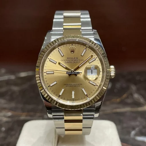 Fantastic Fake Rolex Datejust 126233 Caliber 3235 Automatic Movement 36mm Gold/steel Case Mens/unisex Watch