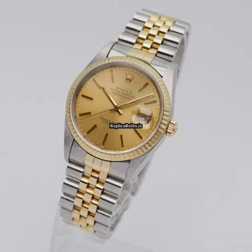 Lovely Replica Rolex Datejust 16233 Automatic Movement 36mm Gold/steel Case Mens/unisex Watch - Image 2