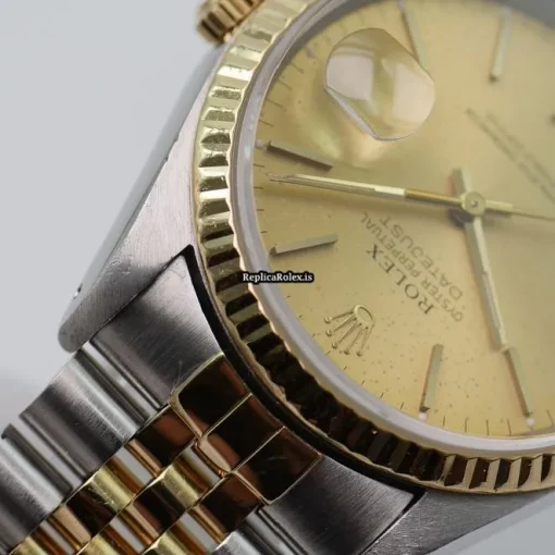Lovely Replica Rolex Datejust 16233 Automatic Movement 36mm Gold/steel Case Mens/unisex Watch - Image 8