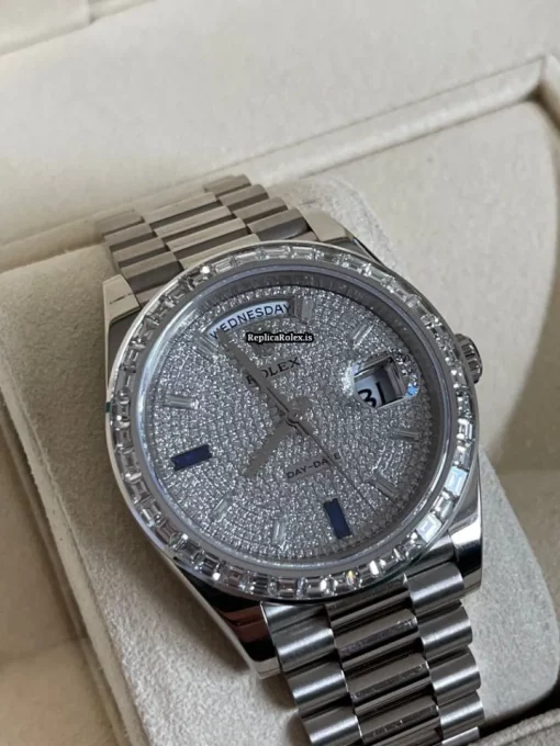 Aaa Replica Rolex Day-date 40 228239 Caliber 3255 Automatic Movement 40mm White Gold Case Mens/unisex Watch - Image 11