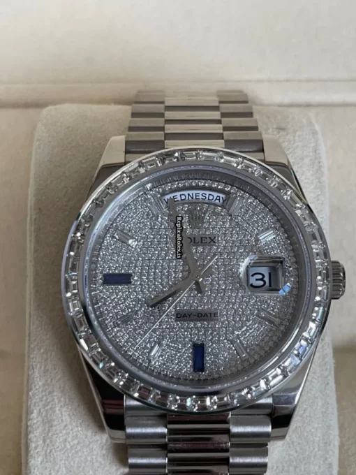 Aaa Replica Rolex Day-date 40 228239 Caliber 3255 Automatic Movement 40mm White Gold Case Mens/unisex Watch - Image 12