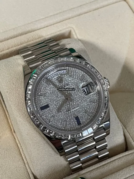 Aaa Replica Rolex Day-date 40 228239 Caliber 3255 Automatic Movement 40mm White Gold Case Mens/unisex Watch - Image 4