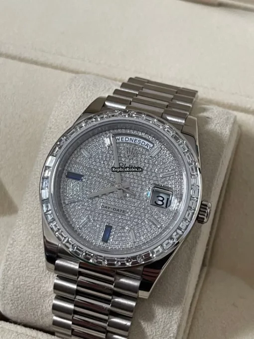 Aaa Replica Rolex Day-date 40 228239 Caliber 3255 Automatic Movement 40mm White Gold Case Mens/unisex Watch - Image 5