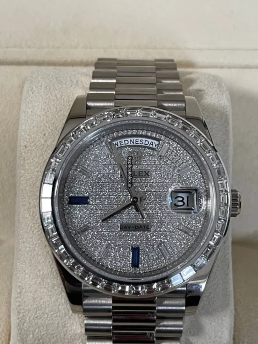 Aaa Replica Rolex Day-date 40 228239 Caliber 3255 Automatic Movement 40mm White Gold Case Mens/unisex Watch - Image 7