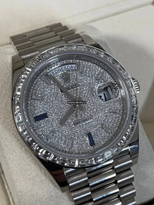 Aaa Replica Rolex Day-date 40 228239 Caliber 3255 Automatic Movement 40mm White Gold Case Mens/unisex Watch - Image 9