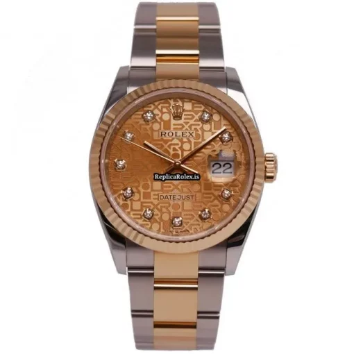 High-end Replica Rolex Datejust 126233 Automatic Movement 36mm Gold/steel Case Womens Watch