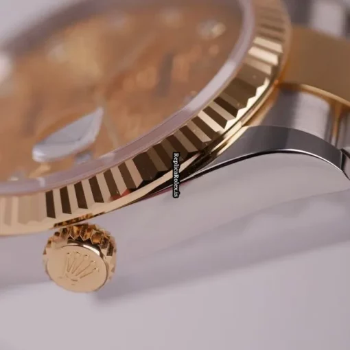 High-end Replica Rolex Datejust 126233 Automatic Movement 36mm Gold/steel Case Womens Watch - Image 11