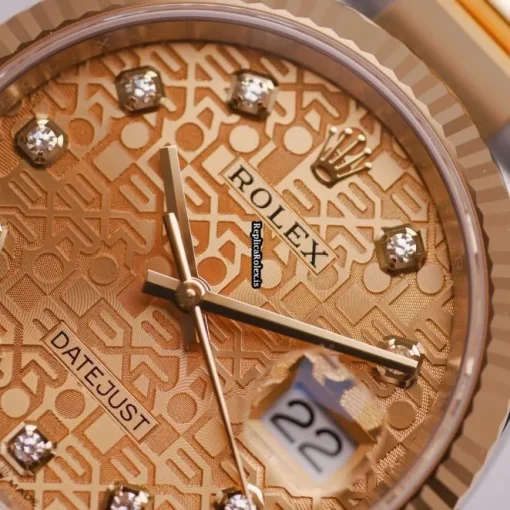 High-end Replica Rolex Datejust 126233 Automatic Movement 36mm Gold/steel Case Womens Watch - Image 12
