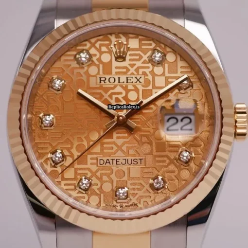 High-end Replica Rolex Datejust 126233 Automatic Movement 36mm Gold/steel Case Womens Watch - Image 3