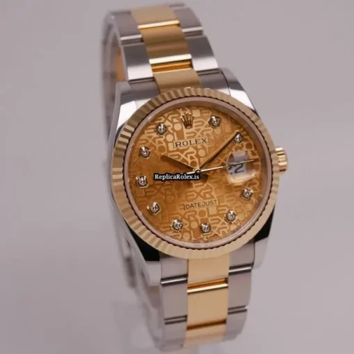 High-end Replica Rolex Datejust 126233 Automatic Movement 36mm Gold/steel Case Womens Watch - Image 4