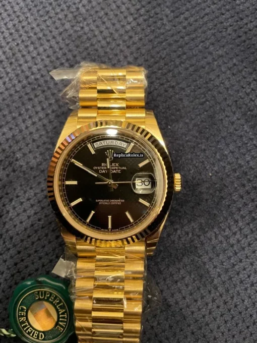 Amazing Replica Rolex Day-date 40 228238 Caliber 3255 Automatic Movement 40mm Yellow Gold Case Mens/unisex Watch - Image 6