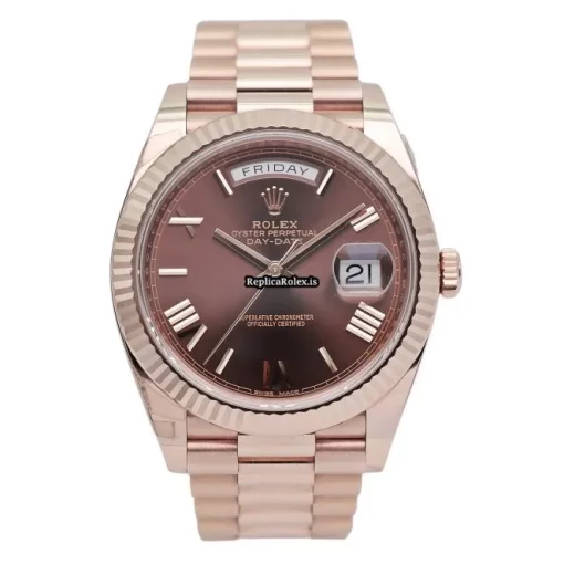 1:1 Knockoff Rolex Day-date 40 228235 Automatic Movement 40mm Rose Gold Case Mens/unisex Watch
