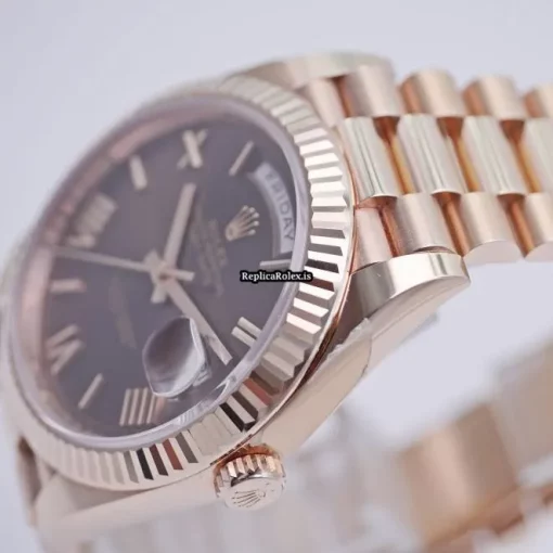 1:1 Knockoff Rolex Day-date 40 228235 Automatic Movement 40mm Rose Gold Case Mens/unisex Watch - Image 7