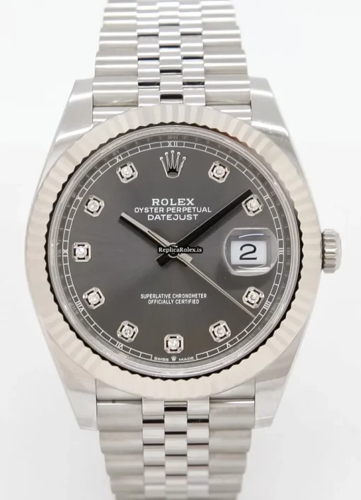 Terrific Fake Rolex Datejust 126334 Caliber 3235 Automatic Movement 41mm White Gold Case Mens/unisex Watch - Image 2