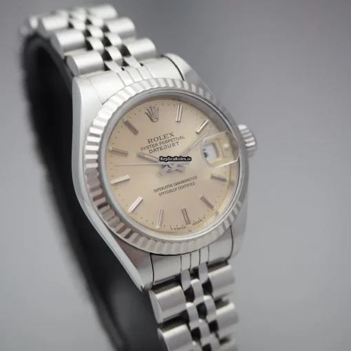 High Quality Fake Rolex Lady-datejust 69174 Caliber 2135 Automatic Movement 26mm Gold/steel Case Watch - Image 7