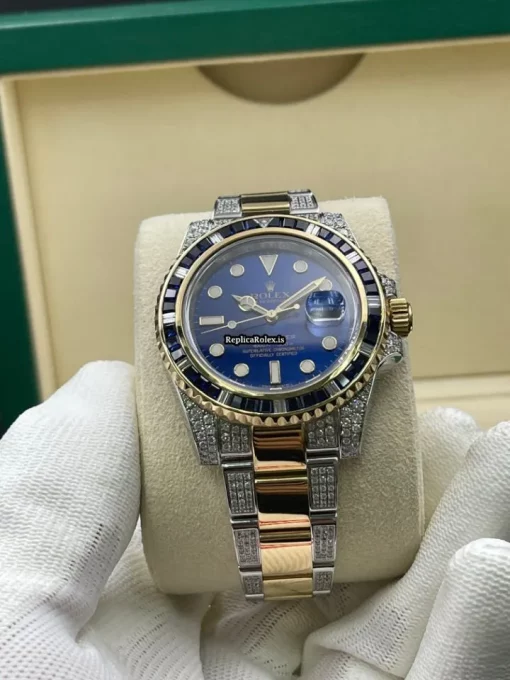 Trustworthy Replica Rolex Submariner Date 116613lb Caliber 3135 Automatic Movement 40mm Gold/steel Case Mens/unisex Watch - Image 5