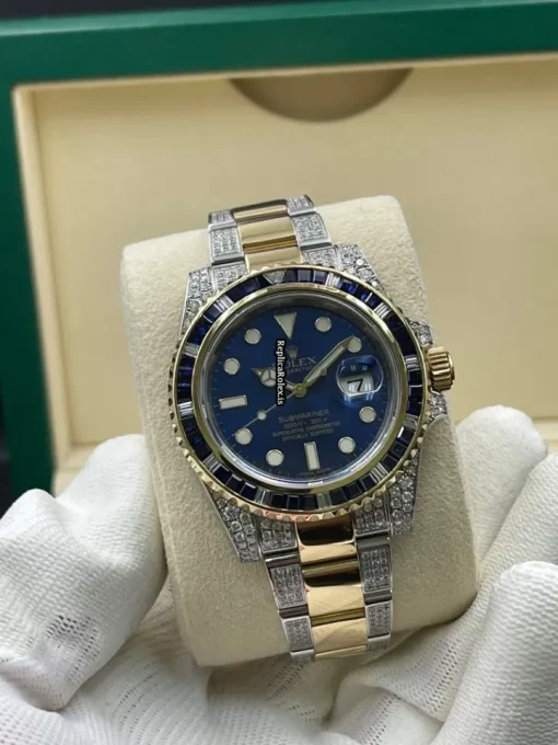 Trustworthy Replica Rolex Submariner Date 116613lb Caliber 3135 Automatic Movement 40mm Gold/steel Case Mens/unisex Watch - Image 6