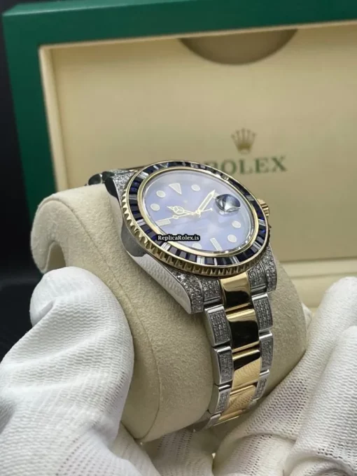 Trustworthy Replica Rolex Submariner Date 116613lb Caliber 3135 Automatic Movement 40mm Gold/steel Case Mens/unisex Watch - Image 7