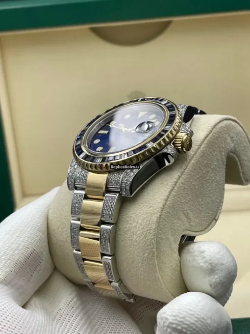 Trustworthy Replica Rolex Submariner Date 116613lb Caliber 3135 Automatic Movement 40mm Gold/steel Case Mens/unisex Watch - Image 8