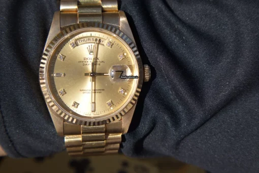 Incredible Replica Rolex Day-date 36 18238 Caliber 3155 Automatic Movement 36mm Yellow Gold Case Mens/unisex Watch - Image 4