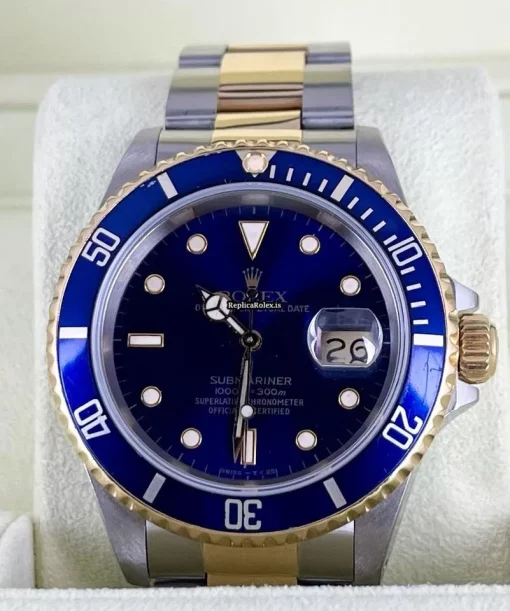 Attractive Replica Rolex Submariner Date 16613 Caliber 3135 Automatic Movement 40mm Gold/steel Case Mens/unisex Watch - Image 2