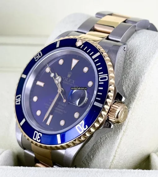 Attractive Replica Rolex Submariner Date 16613 Caliber 3135 Automatic Movement 40mm Gold/steel Case Mens/unisex Watch - Image 4