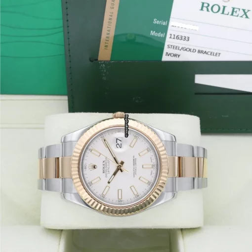 Trustworthy Replica Rolex Datejust II 116333 Caliber 3136 Automatic Movement 41mm Gold/steel Case Mens/unisex Watch