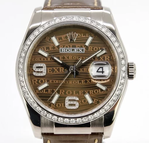 High-end Replica Rolex Datejust 116139 Caliber 3135 Automatic Movement 36mm White Gold Case Mens/unisex Watch