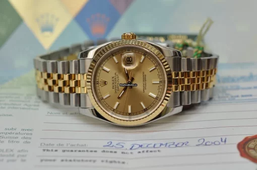 Discount Fake Rolex Datejust 116233 Caliber 3135 Automatic Movement 36mm Gold/steel Case Mens/unisex Watch - Image 2